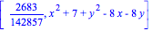 [2683/142857, x^2+7+y^2-8*x-8*y]